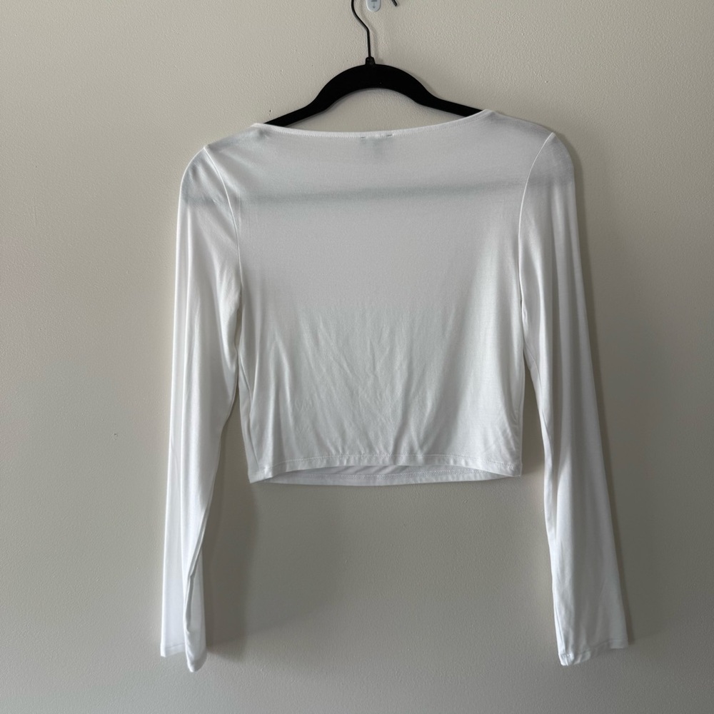 Express Supersoft Fitted Boat Neck Tee Size Small - Picture 2 of 3